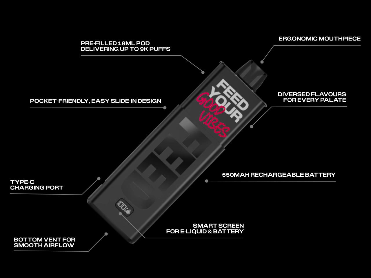 FEED 30K Puffs Pre Filled Pods