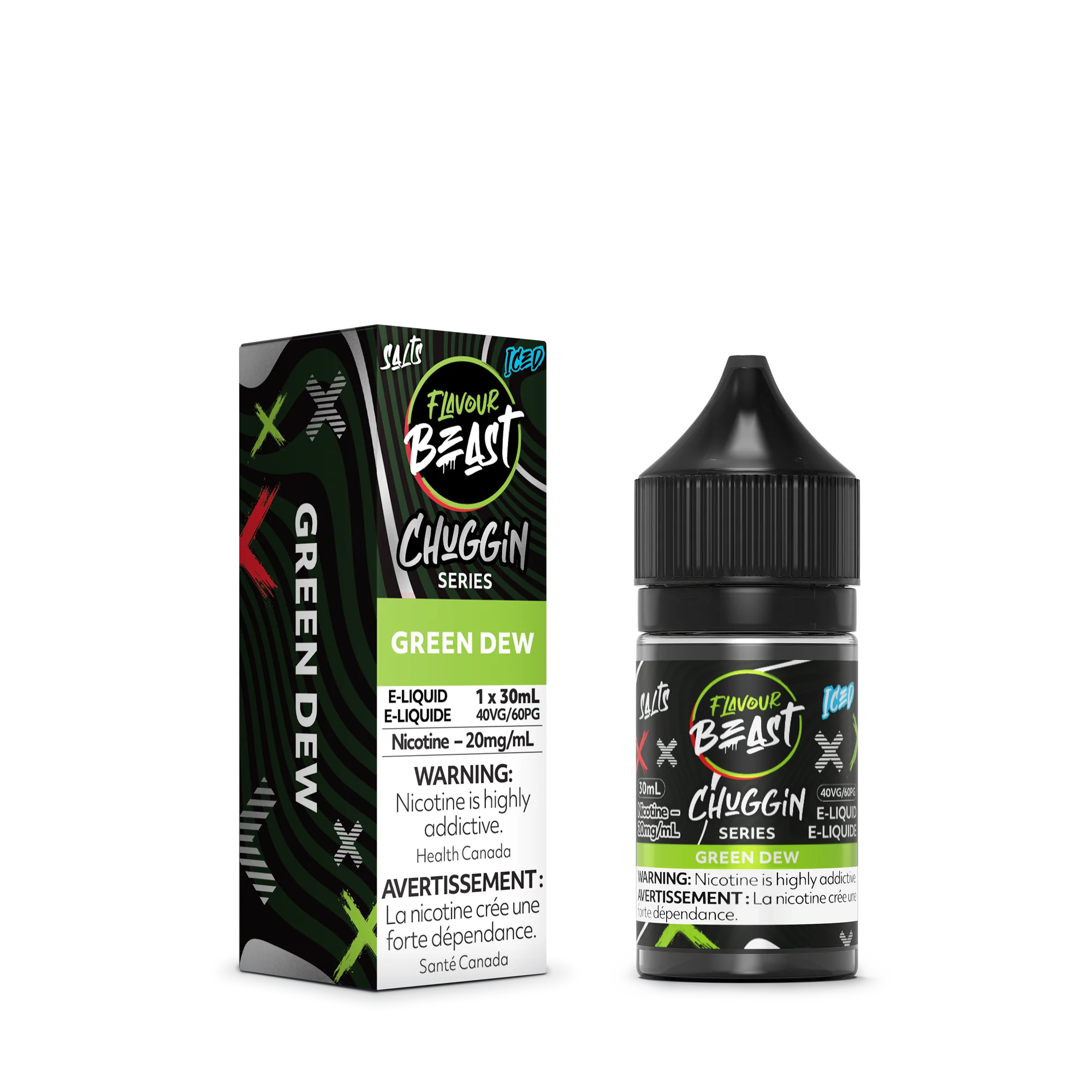 Flavour Beast Salt Juice - Chuggin Series - Green Dew Iced