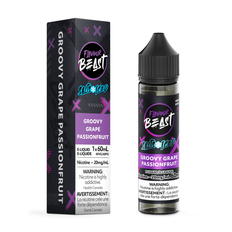Flavour Beast Salt Juice 60ml - Groovy Grape Passionfruit Iced