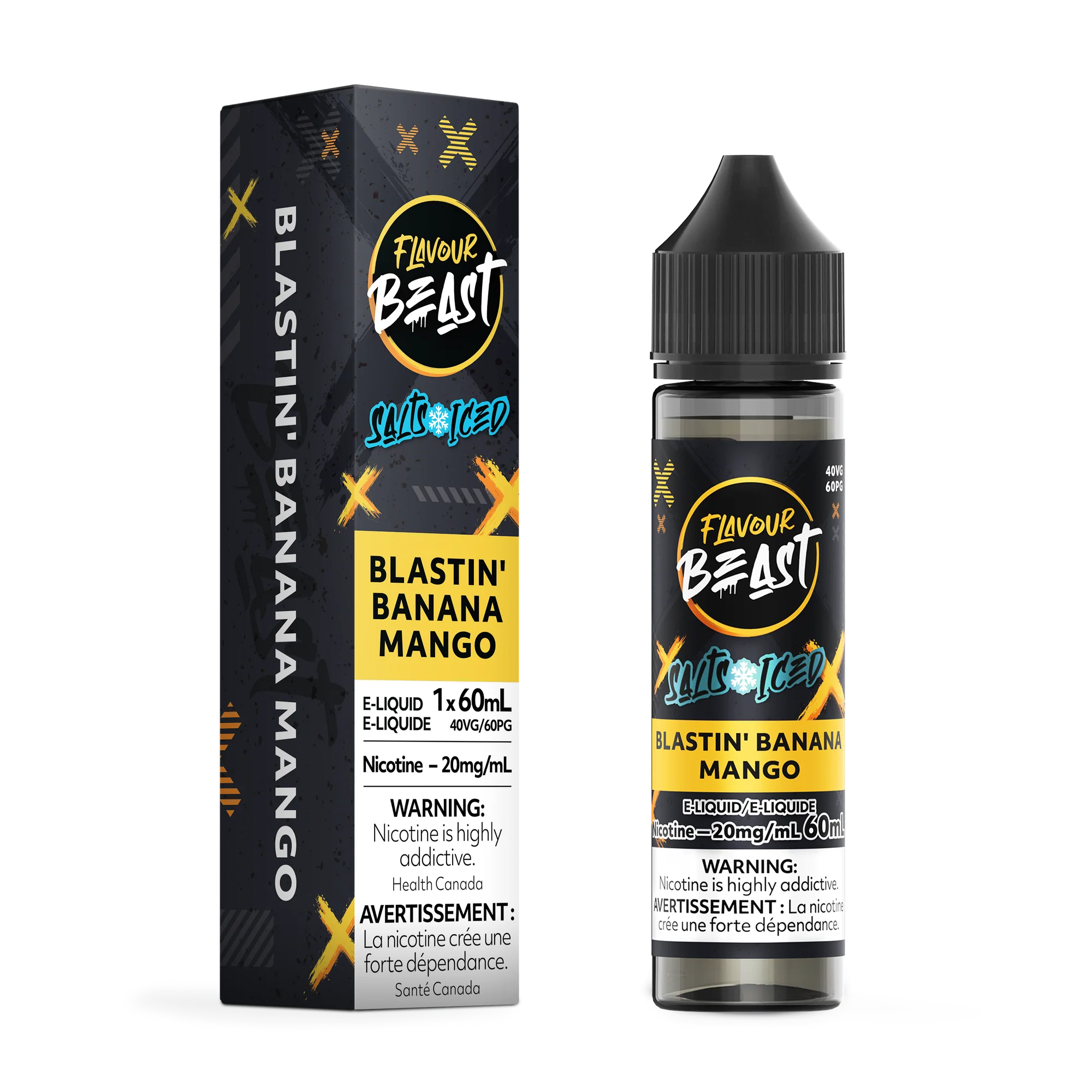 Flavour Beast Salt Juice 60ml - Blastin Banana Mango Iced