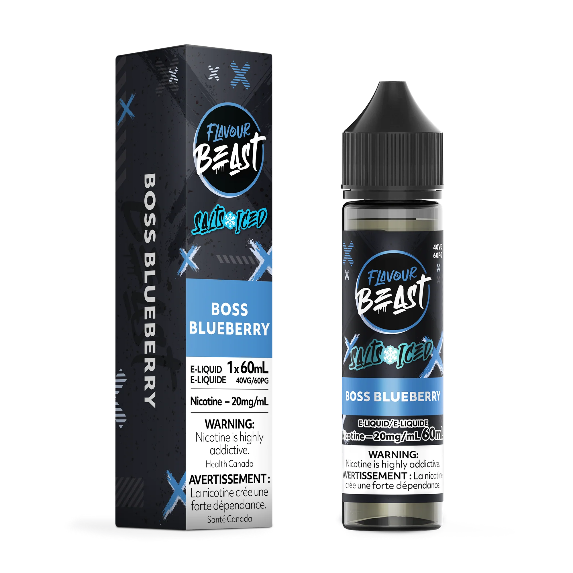 Flavour Beast Salt Juice 60ml - Boss Blueberry Iced