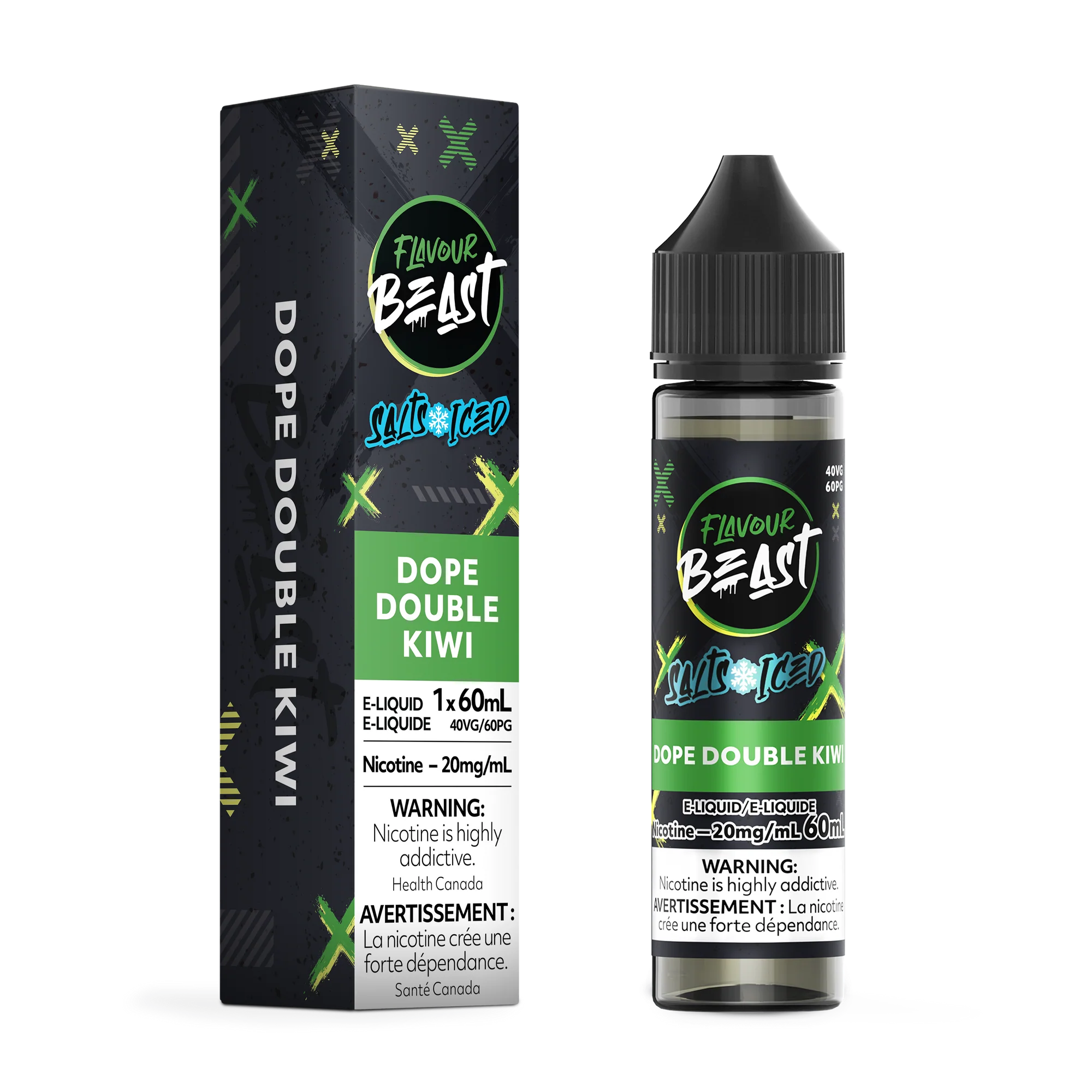 Flavour Beast Salt Juice 60ml - Dope Double Kiwi