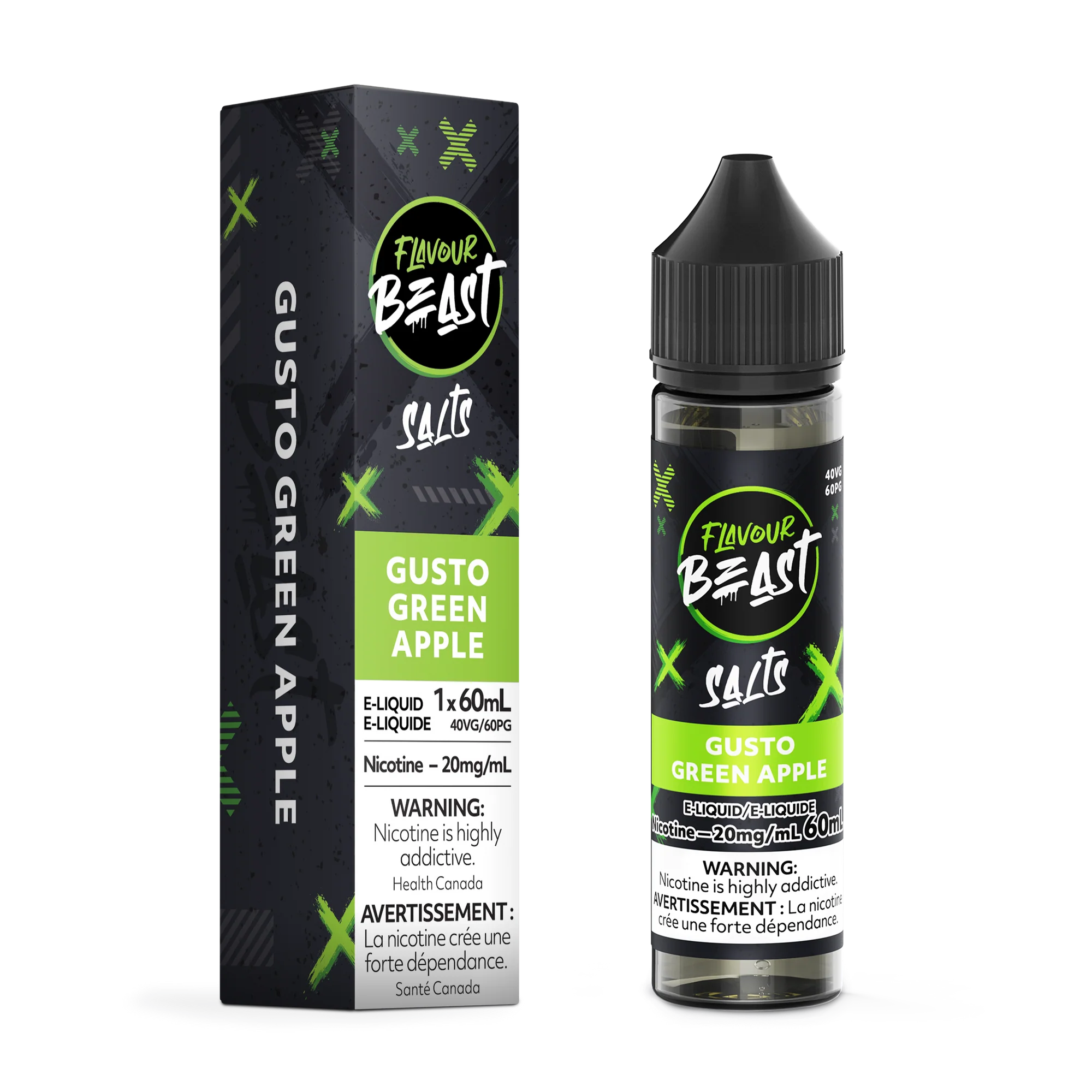 Flavour Beast Salt Juice 60ml - Gusto Green Apple