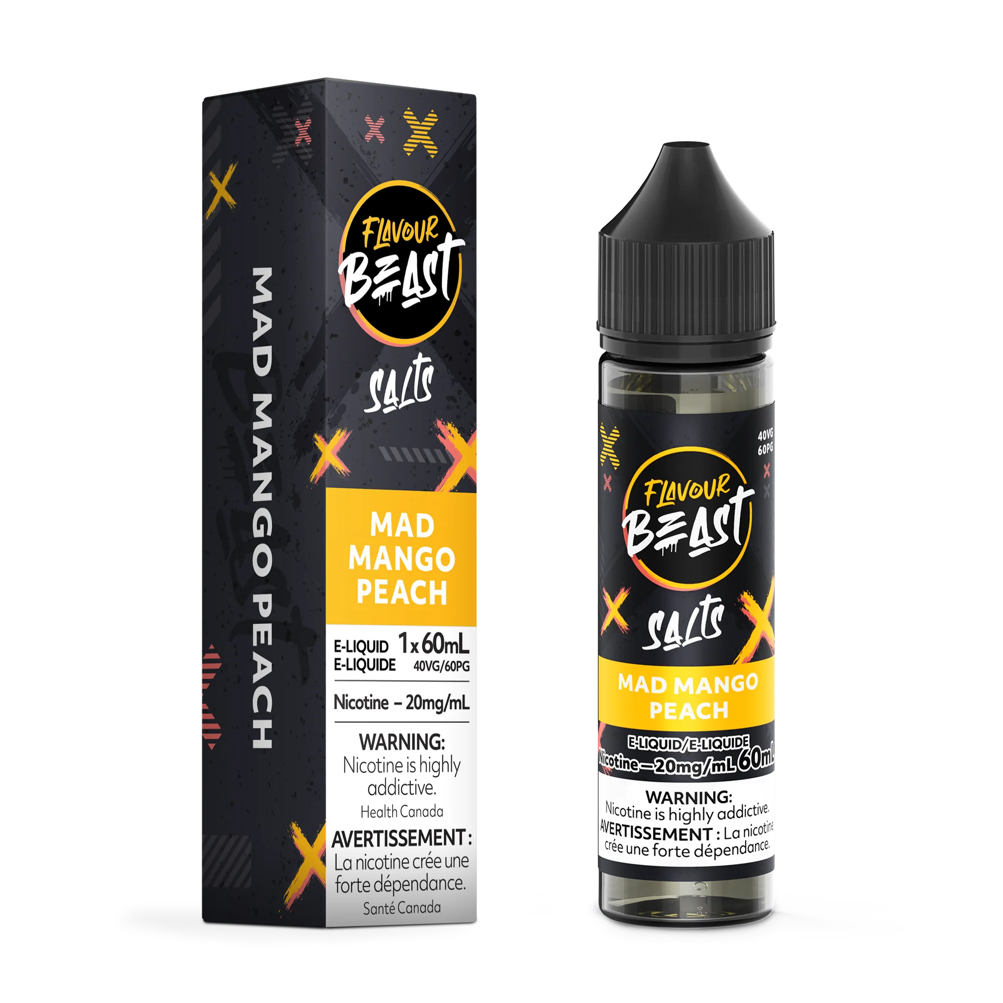 Flavour Beast Salt Juice 60ml - Mad Mango Peach