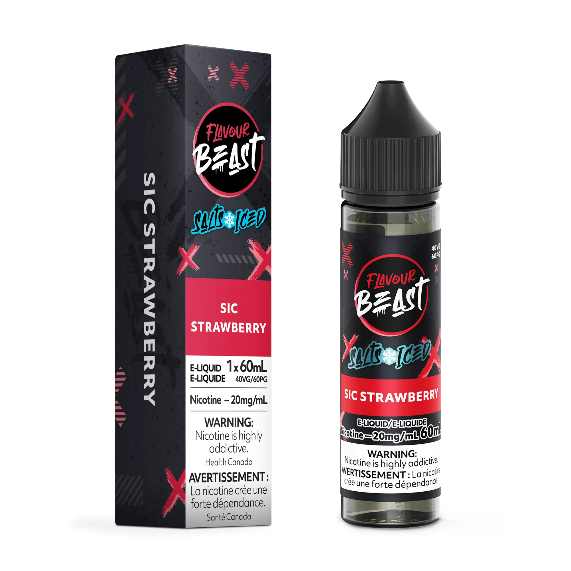 Flavour Beast Salt Juice 60ml - Sic Strawberry Iced