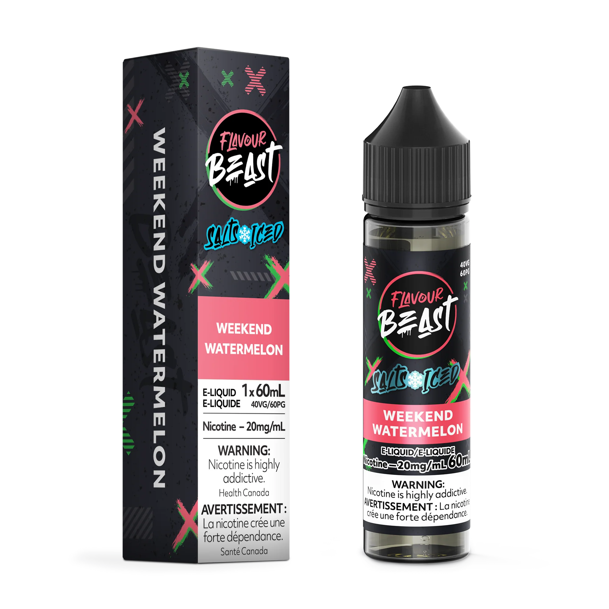 Flavour Beast Salt Juice 60ml - Weekend Watermelon Iced