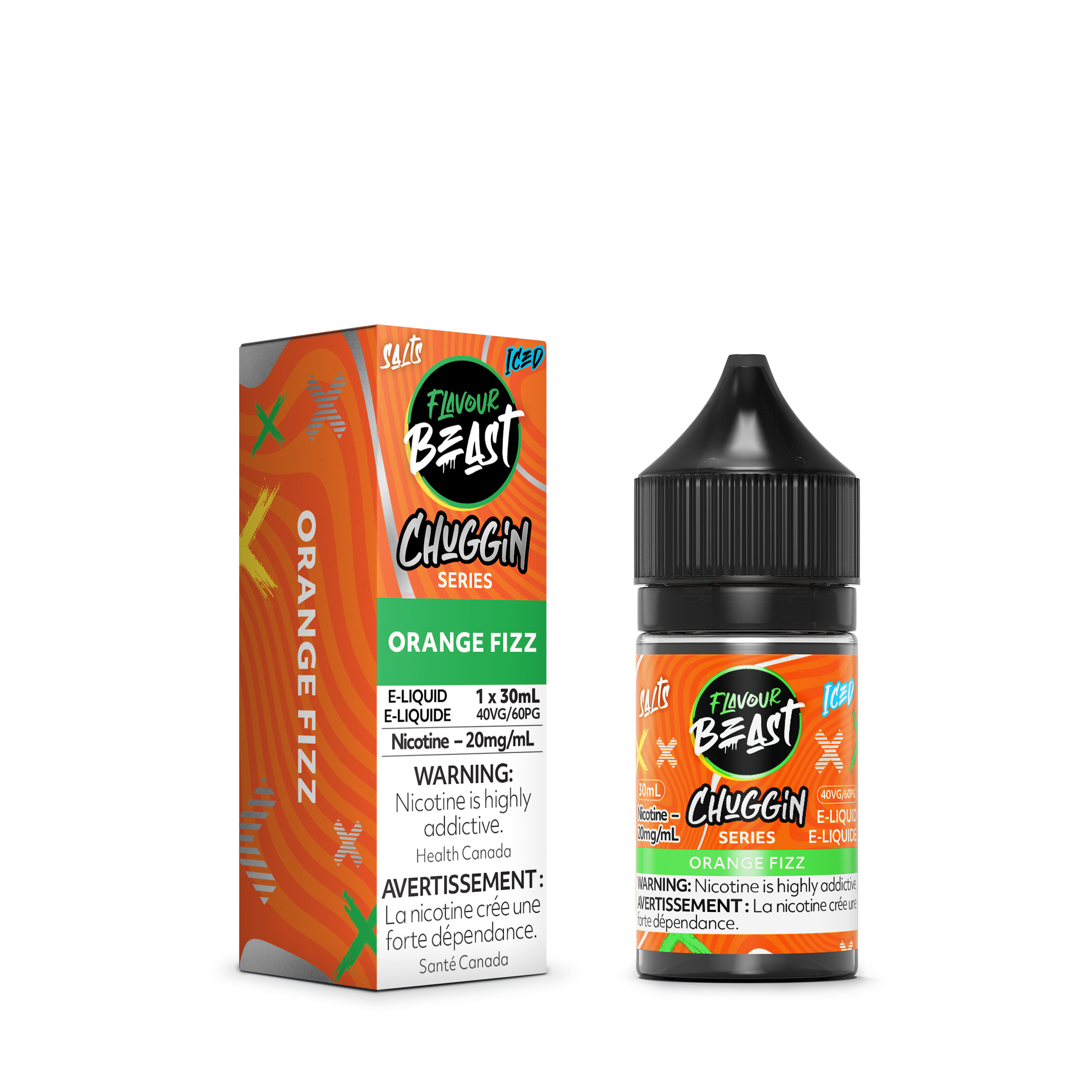 Flavour Beast Salt Juice - Chuggin Series - Orange Fizz Iced