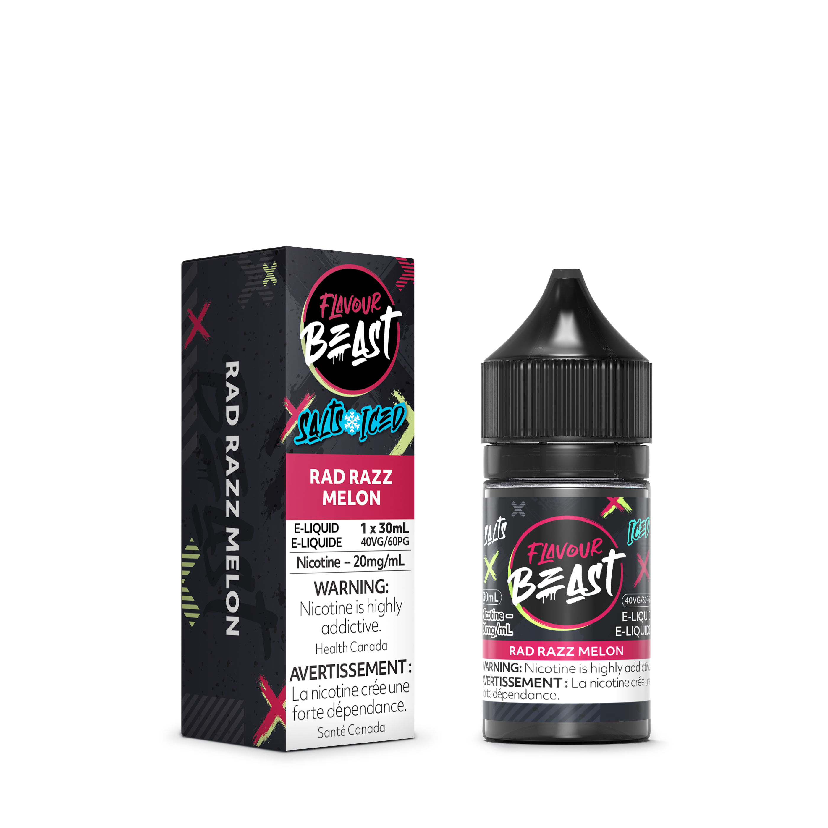 Flavour Beast Salt Juice - Rad Razz Melon Iced