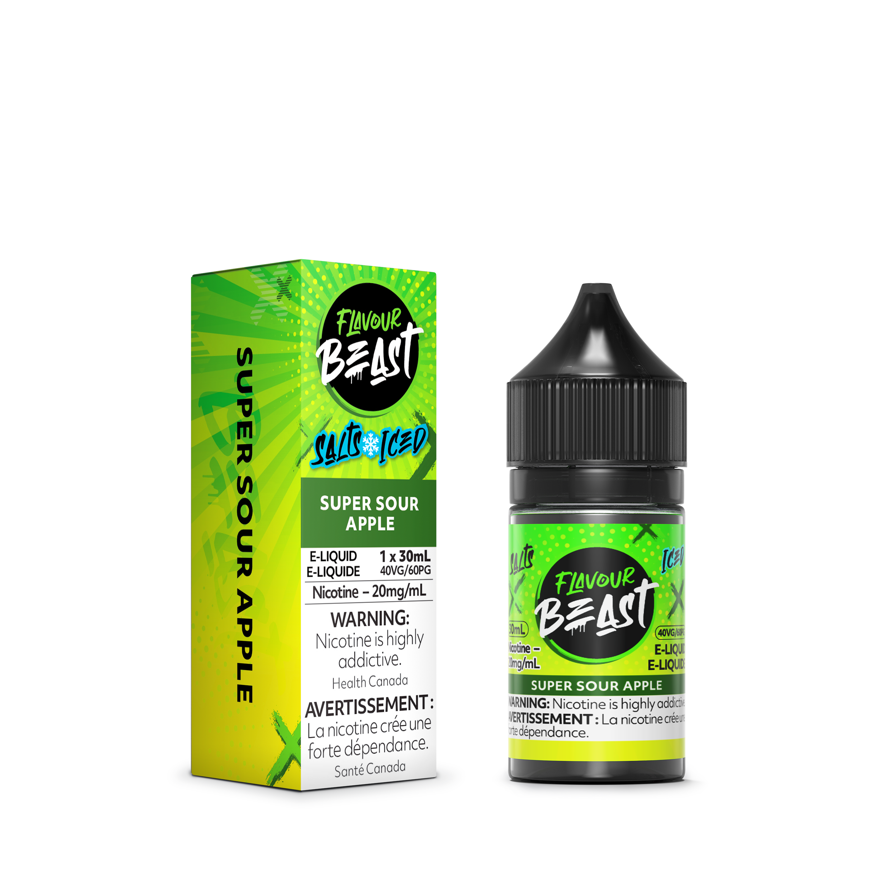 Flavour Beast Salt Juice - Super Sour Apple Iced