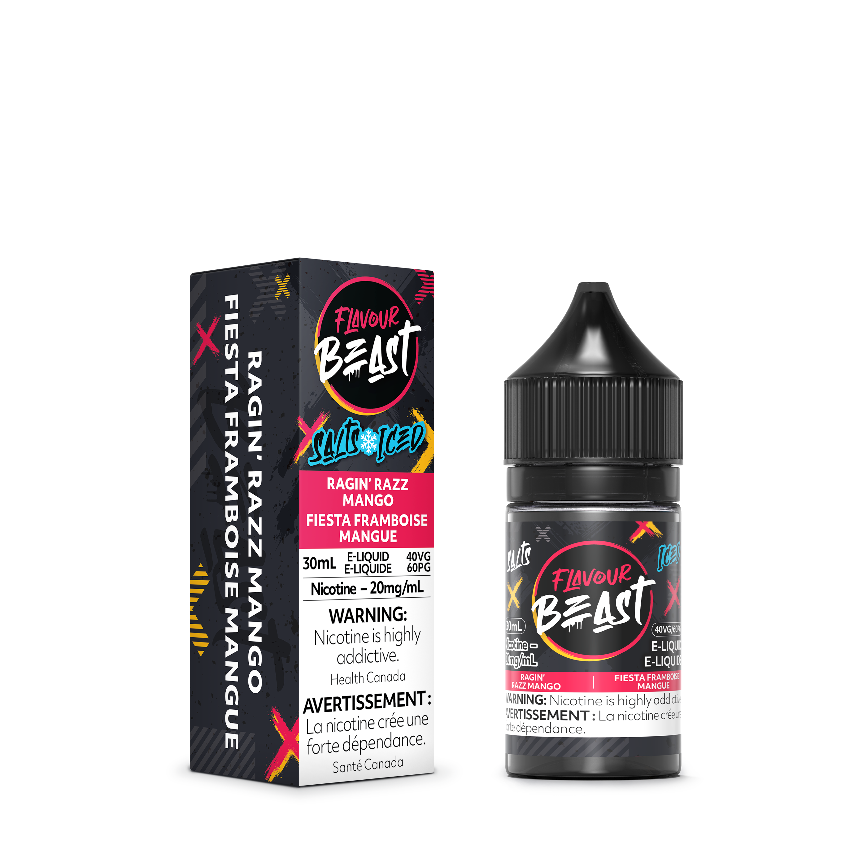 Flavour Beast Salt Juice - Ragin Razz Mango Iced
