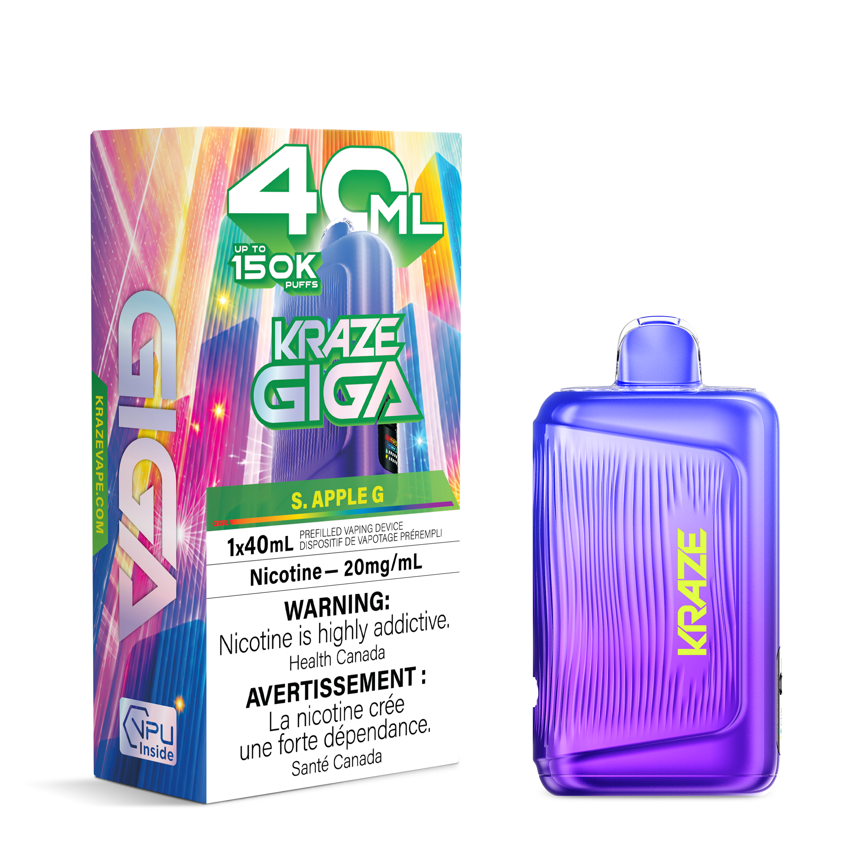 Kraze Giga 150k 40ml Disposable
