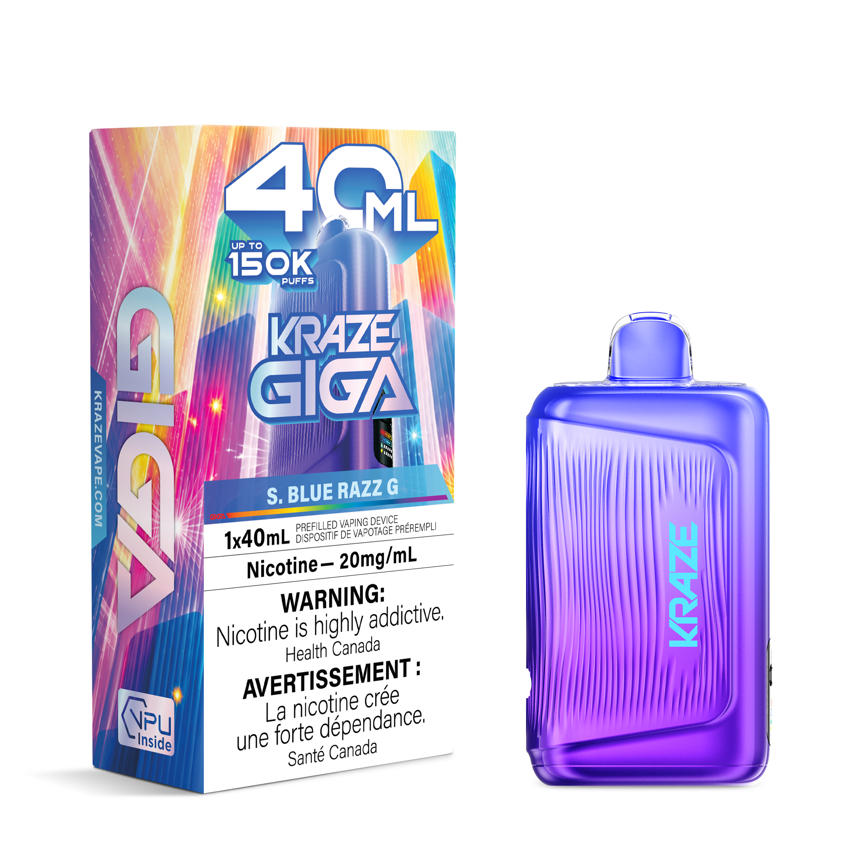 Kraze Giga 150k 40ml Disposable