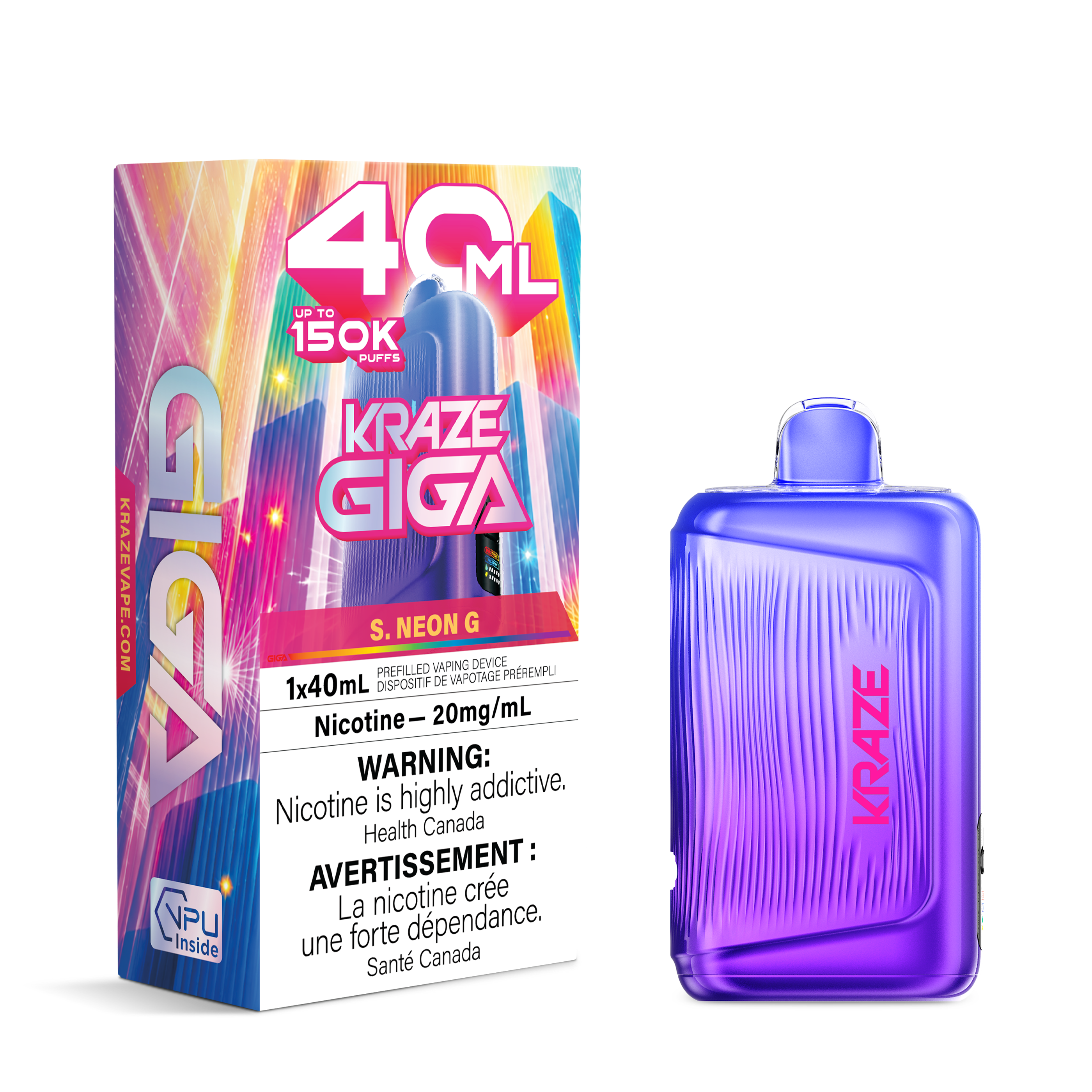 Kraze Giga 150k 40ml Disposable