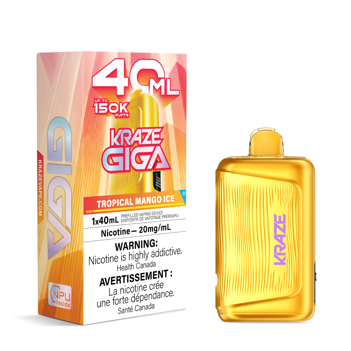 Kraze Giga 150k 40ml Disposable