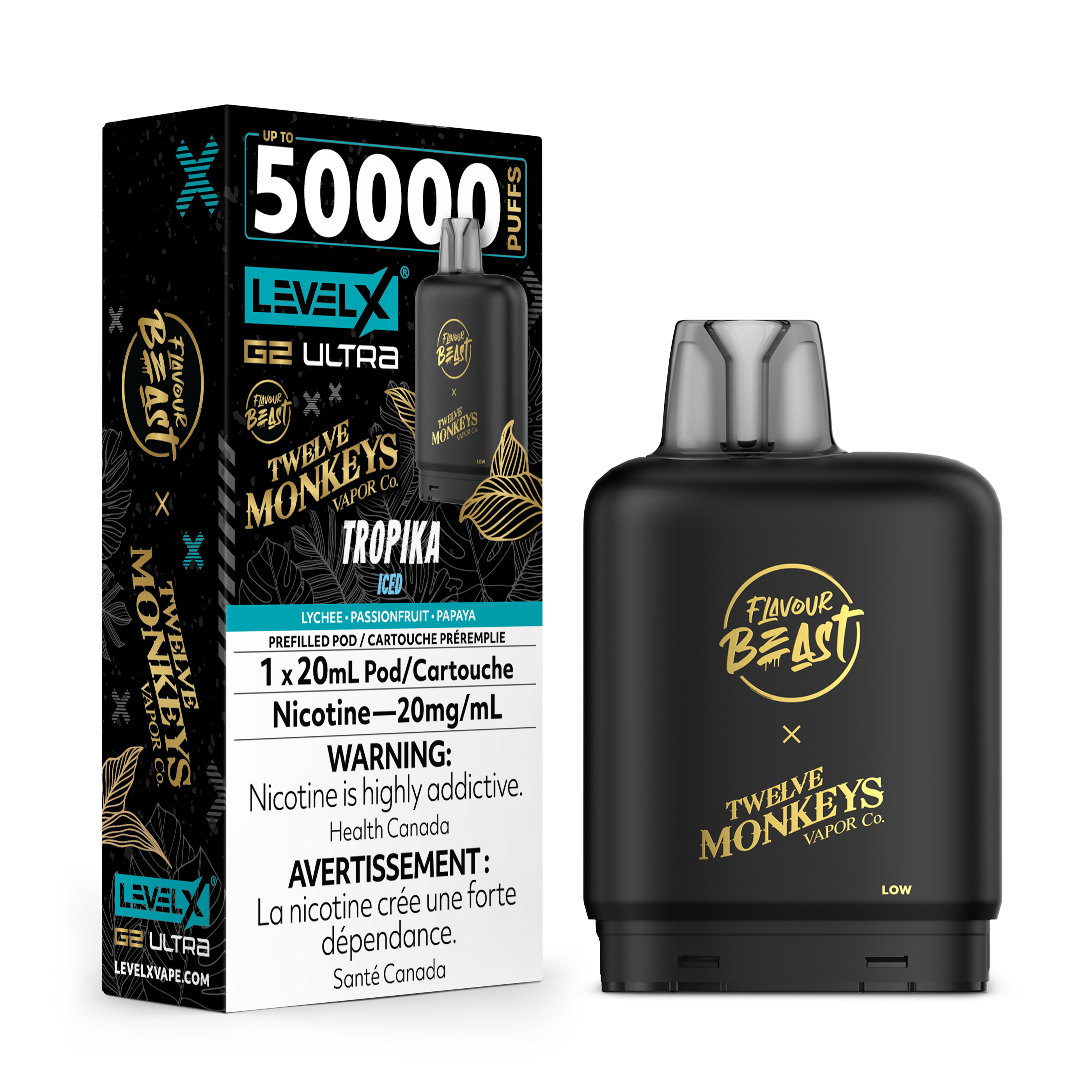 Flavour Beast Level X Twelve Monkeys G2 Ultra 50k Pod