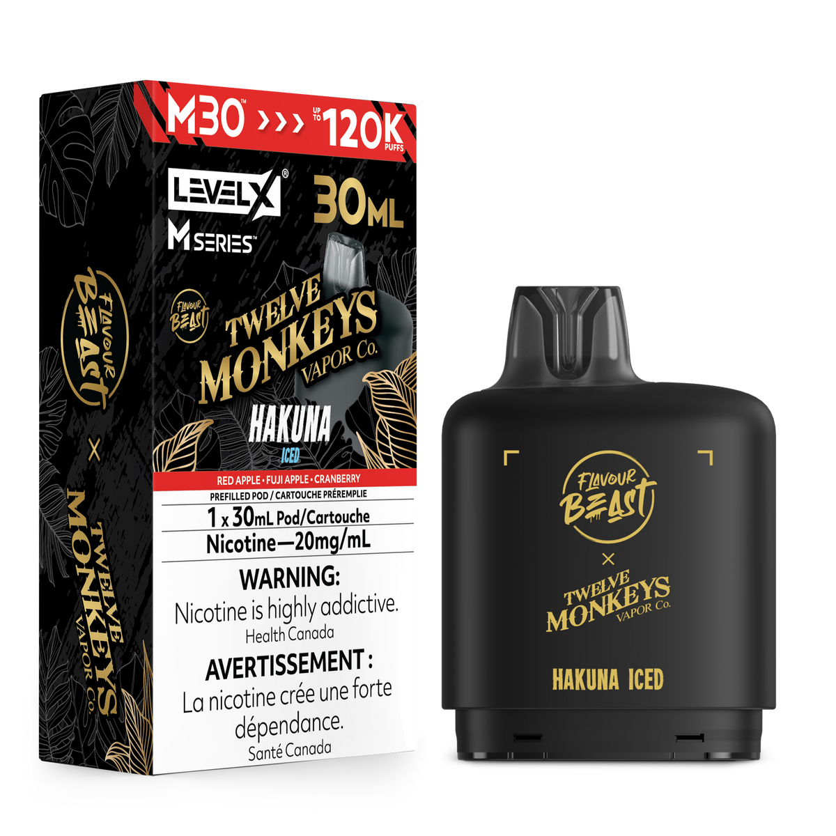 Flavour Beast Level X M Twelve Monkeys M30(120k) & M40(160k) Pods