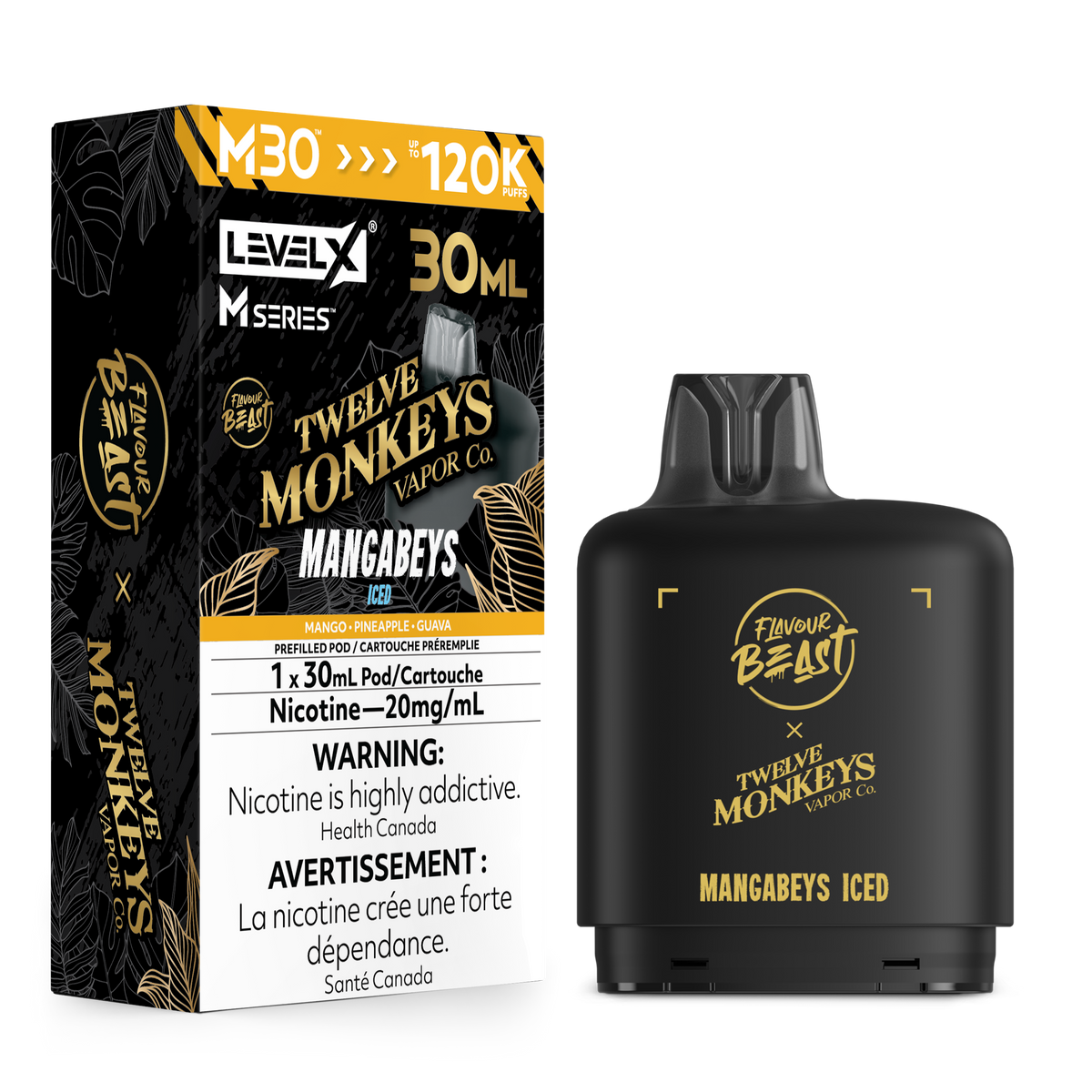 Flavour Beast Level X M Twelve Monkeys M30(120k) & M40(160k) Pods