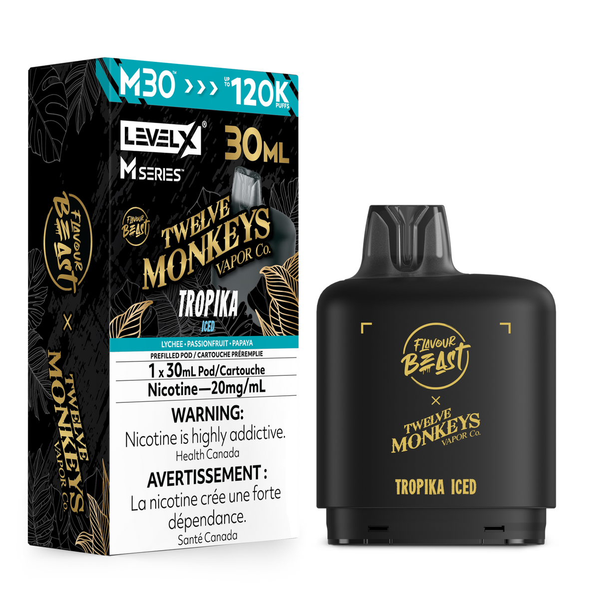 Flavour Beast Level X M Twelve Monkeys M30(120k) & M40(160k) Pods