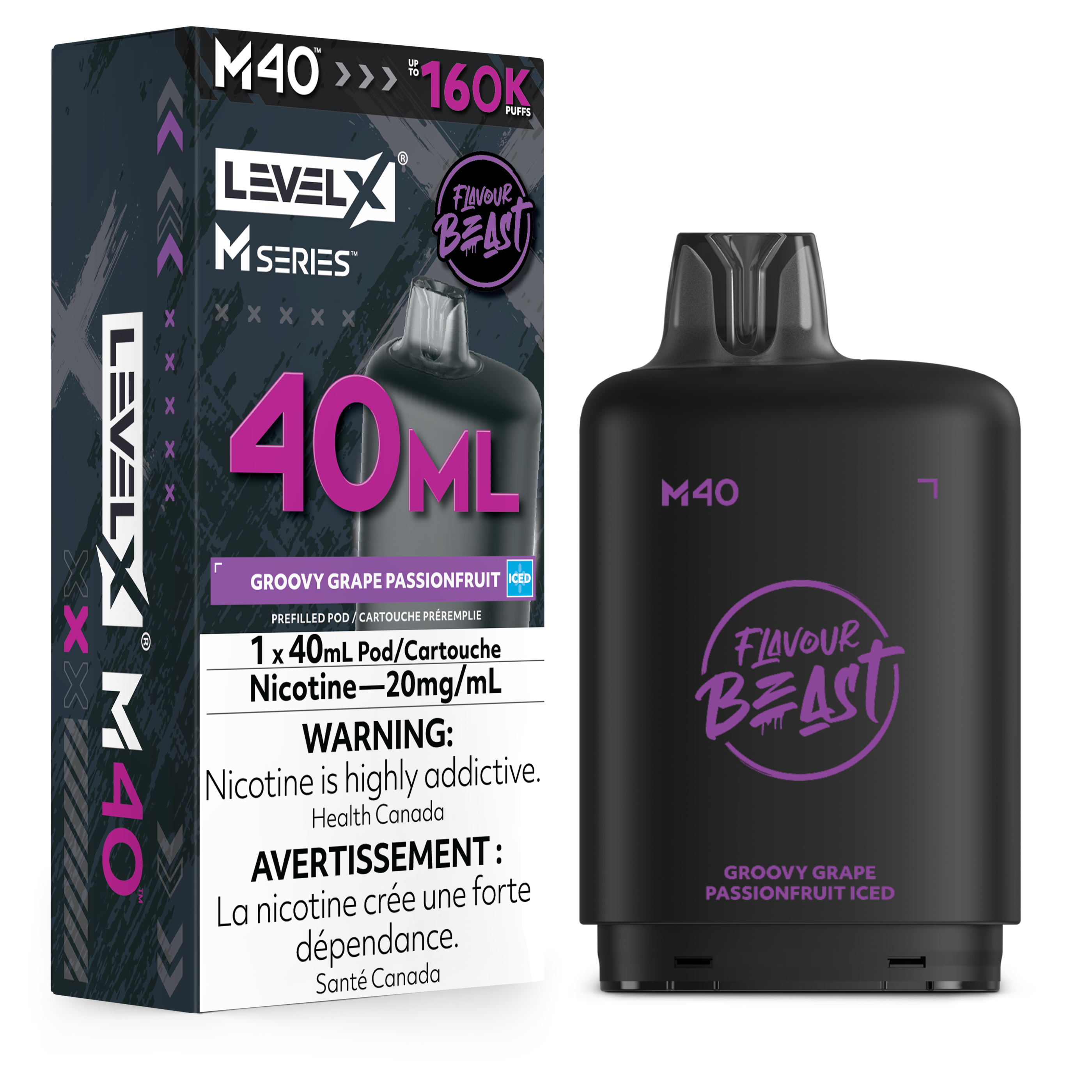 Level X M Series Replacement Pods 30ml(120K) & 40ml(160K)