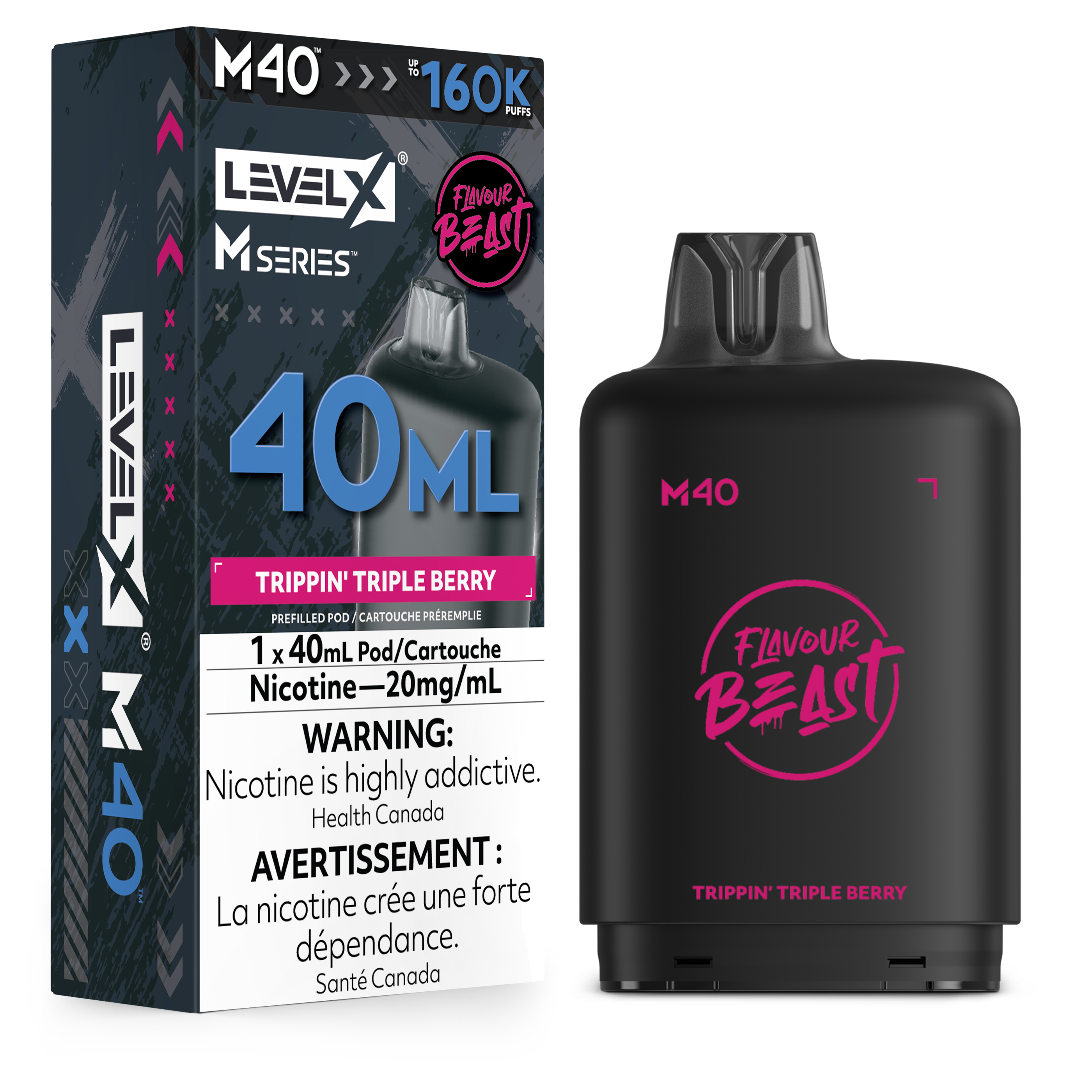 Level X M Series Replacement Pods 30ml(120K) & 40ml(160K)