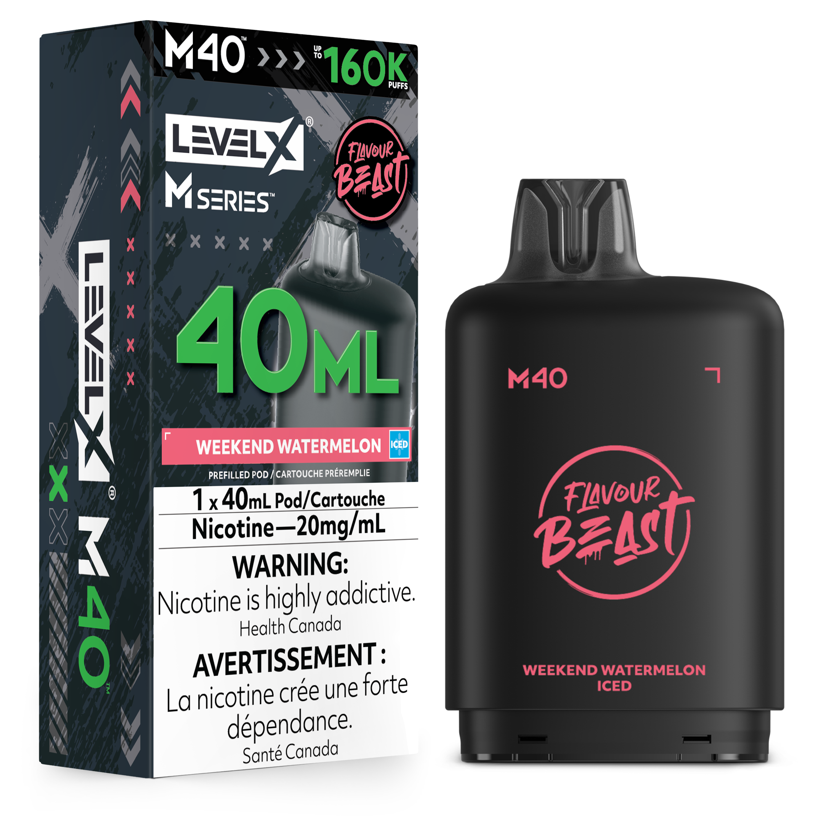Level X M Series Replacement Pods 30ml(120K) & 40ml(160K)