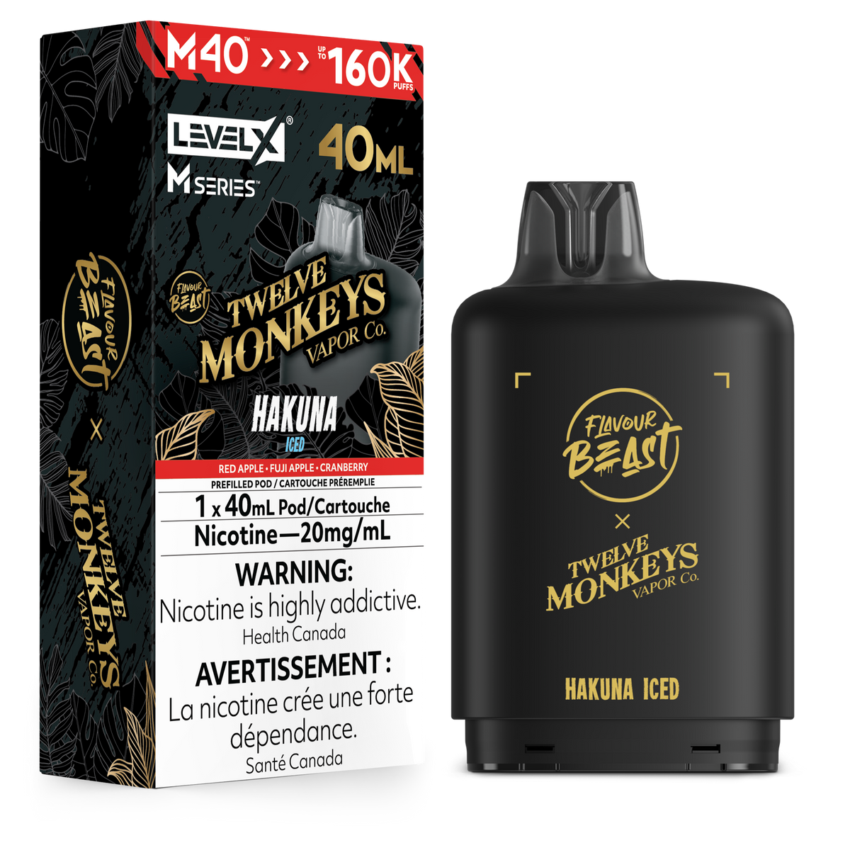 Flavour Beast Level X M Twelve Monkeys M30(120k) & M40(160k) Pods