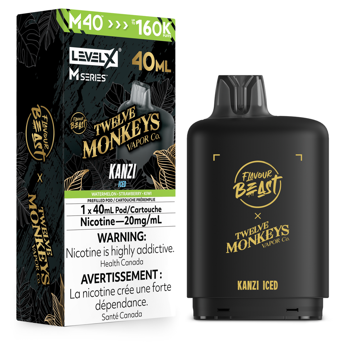 Flavour Beast Level X M Twelve Monkeys M30(120k) & M40(160k) Pods