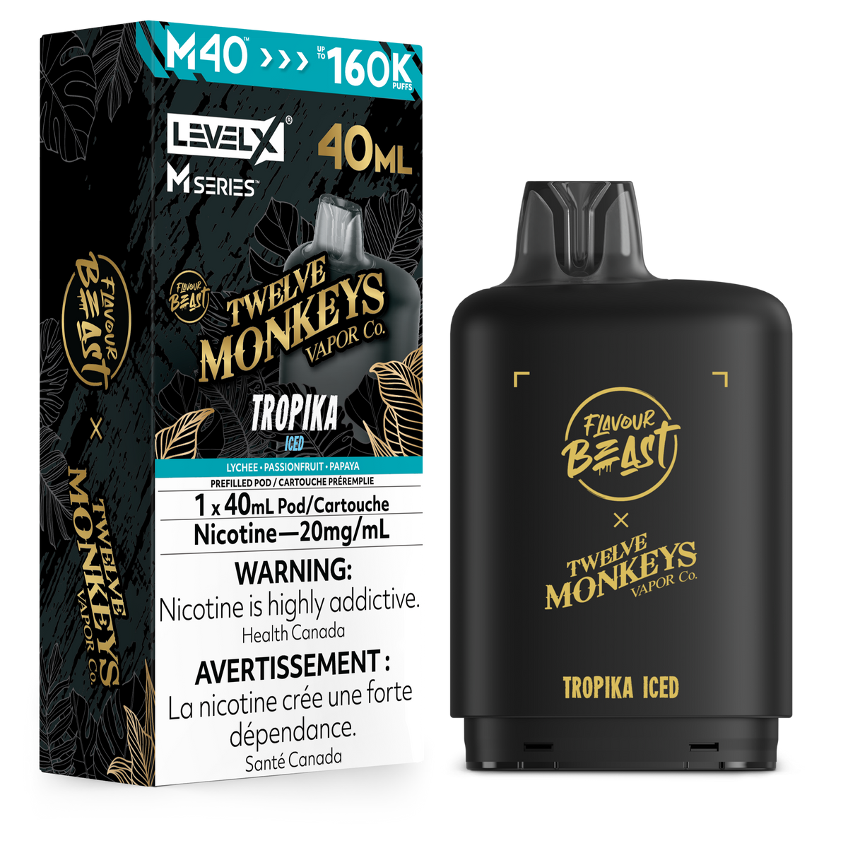 Flavour Beast Level X M Twelve Monkeys M30(120k) & M40(160k) Pods