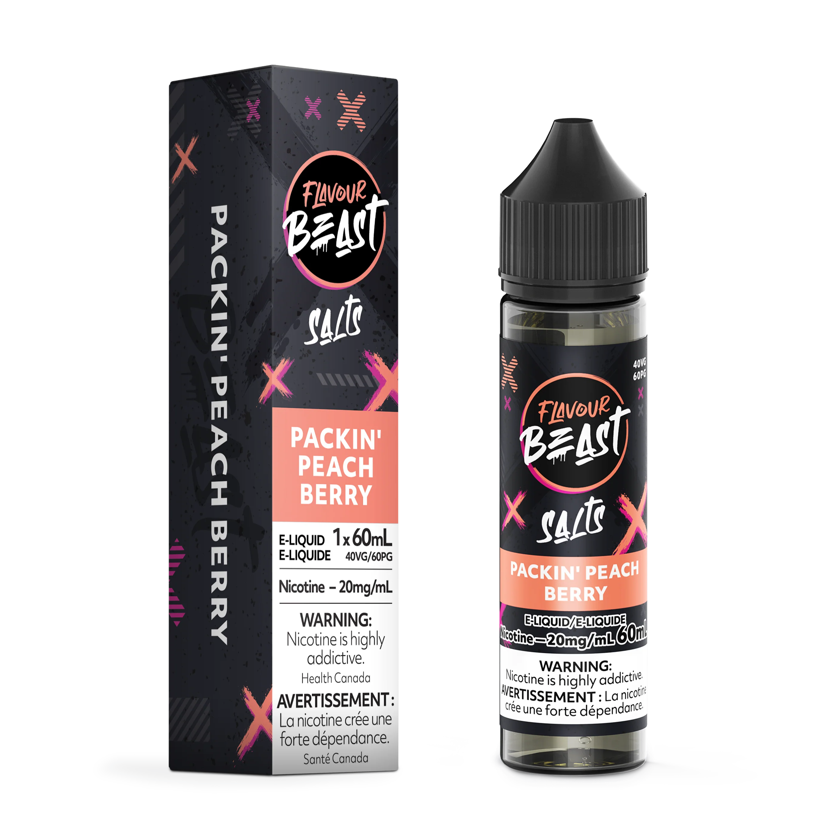 Flavour Beast Salt Juice 60ml - Packin Peach Berry