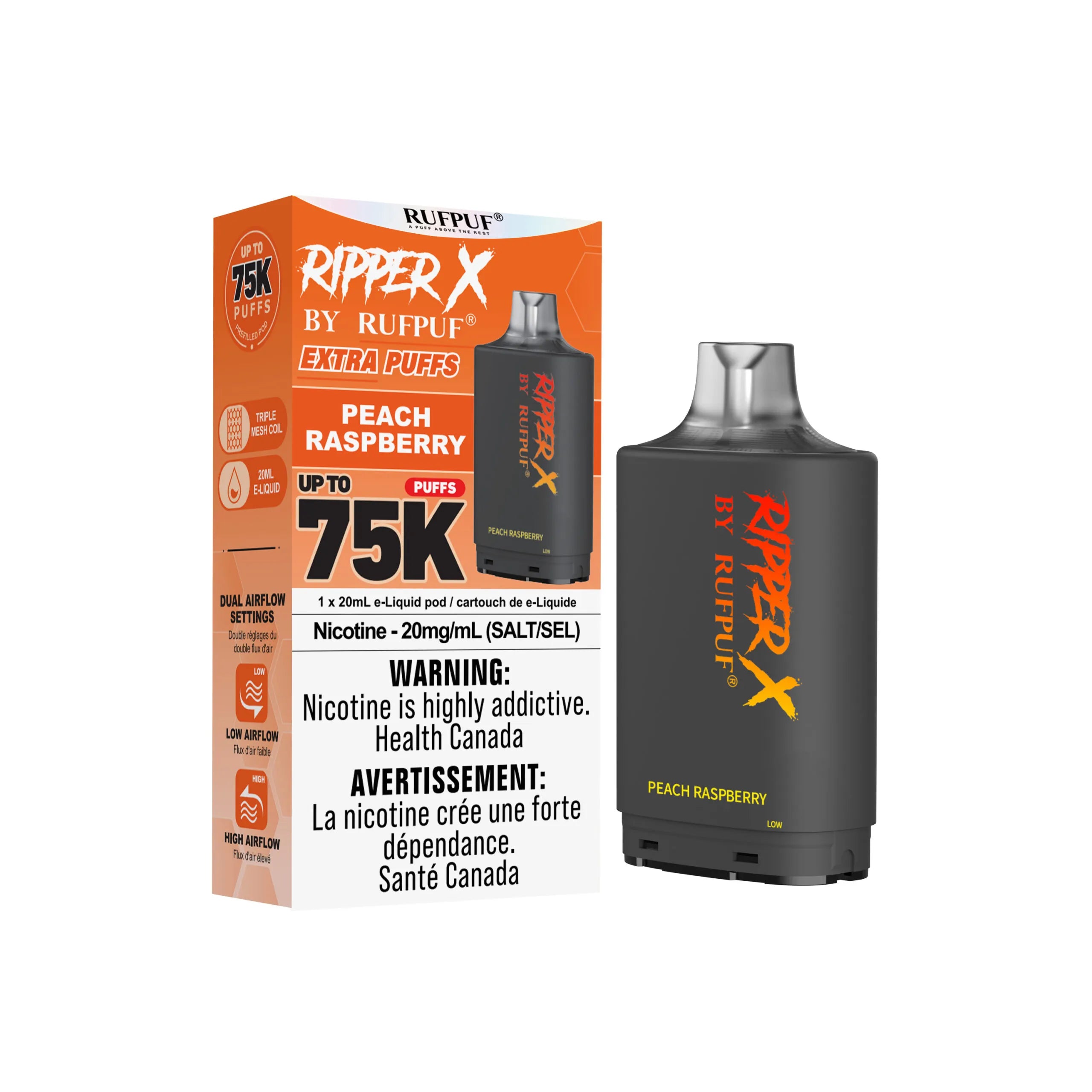 RufPuf Ripper X 75K Pods Vapeman E-Juice Timmins RufPuf Ripper X 75K Pods Vapeman E-Juice Timmins