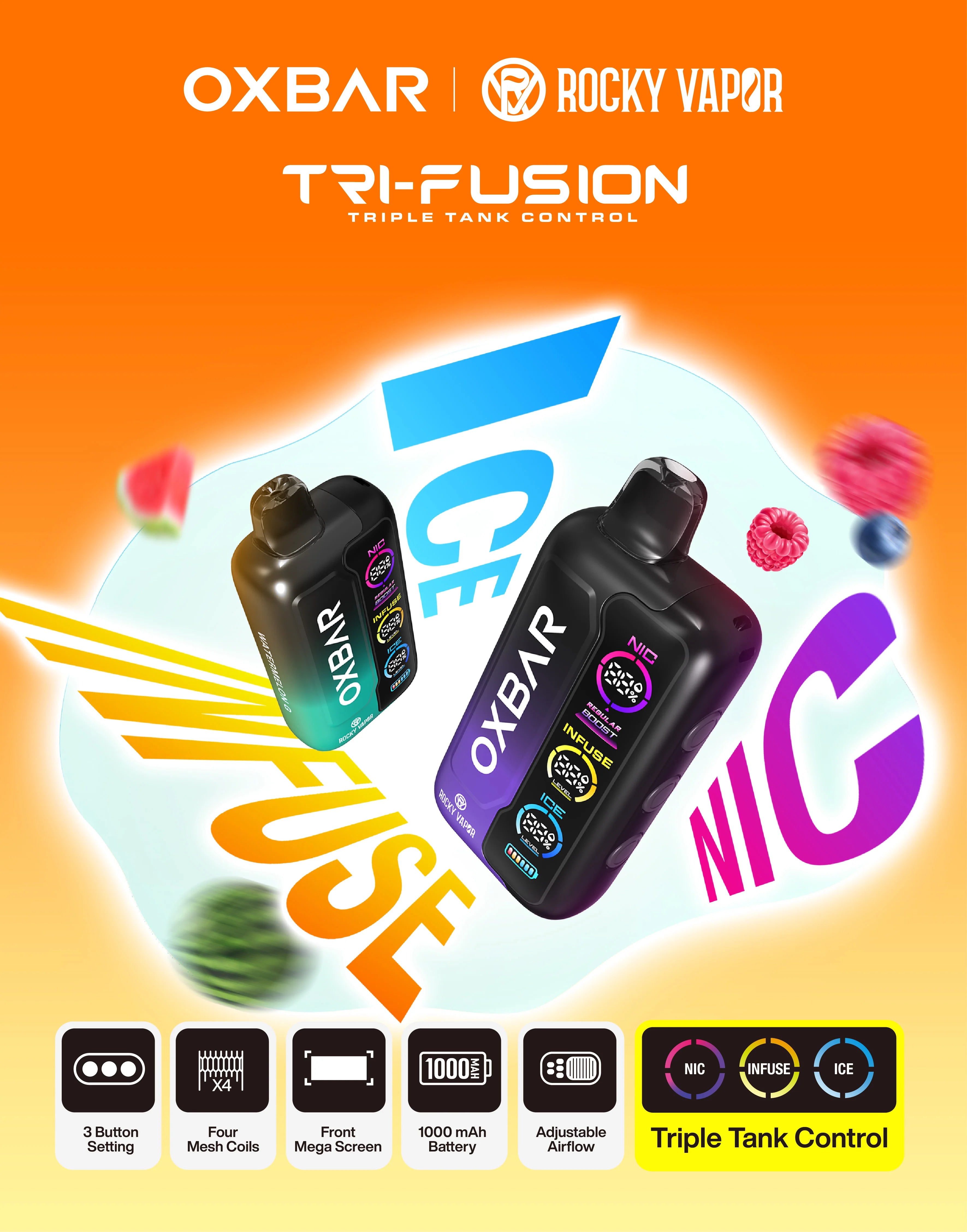 Rocky Vapor Oxbar Tri Fusion