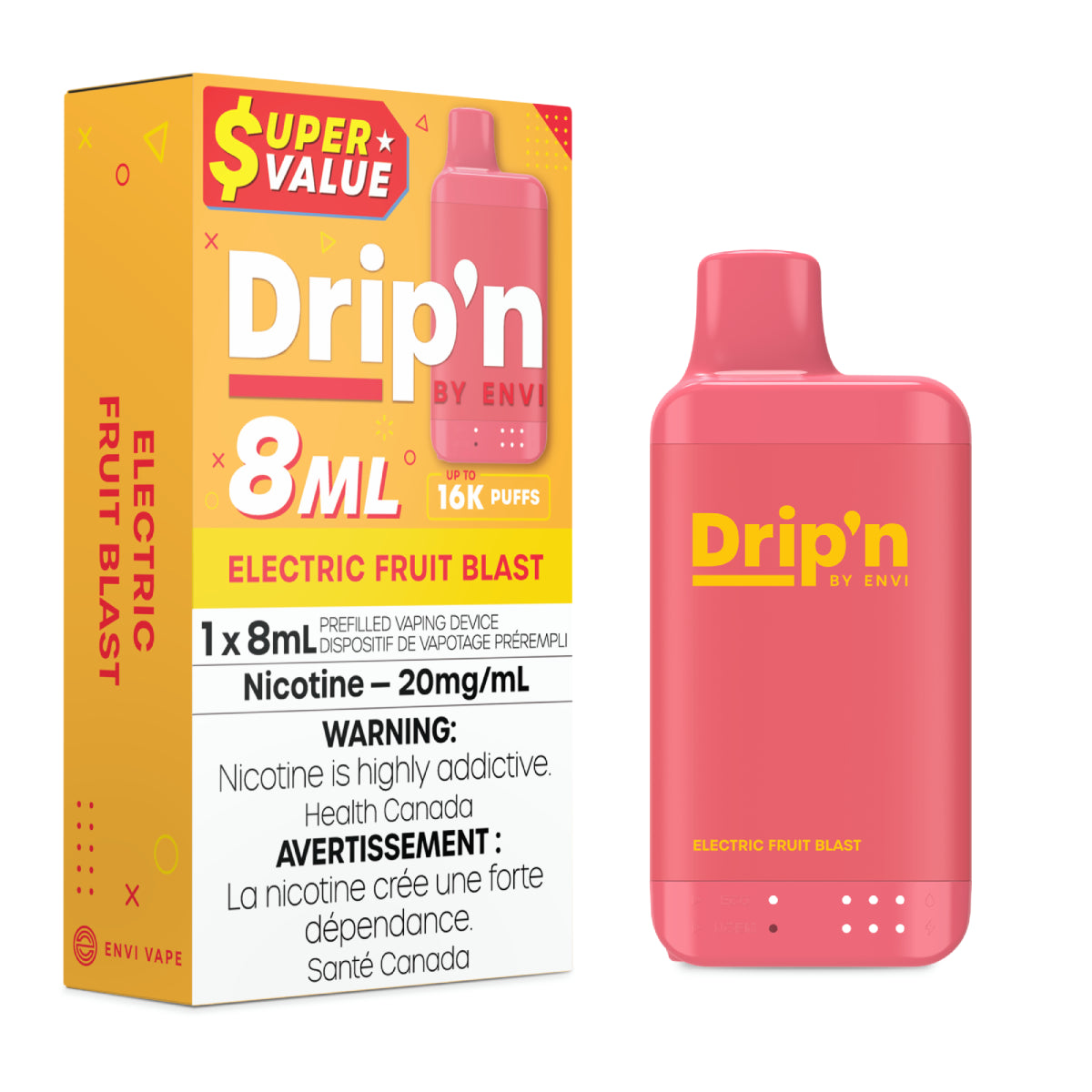 Envi Drip'n 16k Disposable Vapeman E-Juice Timmins Envi Drip'n 16k Disposable Vapeman E-Juice Timmins